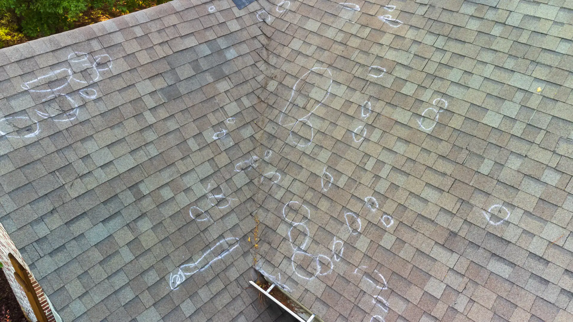 roof with hail damage in a house blue springs mo